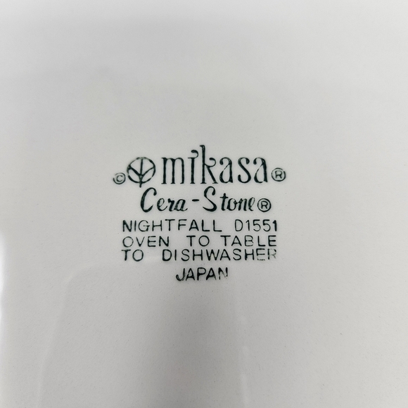 Mikasa Nightfall Chop Plate 12" Cera Stone D1551 Vintage Round Platter (flaw) - Picture 3 of 8